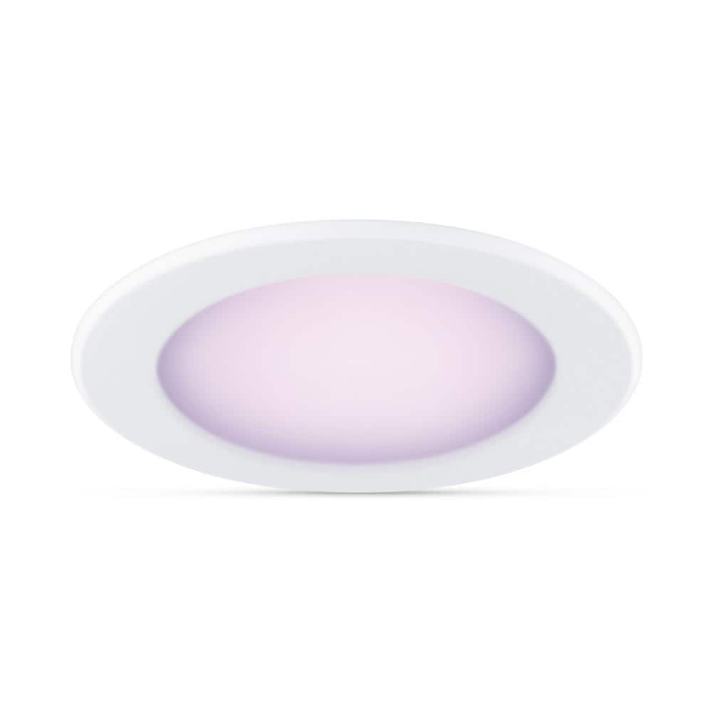 Avondeten wond Vervelen Philips Color and Tunable White 5/6 in. LED 65W Equivalent Dimmable Smart  Wi-Fi Wiz Connected Recessed Downlight Kit 555623 - The Home Depot