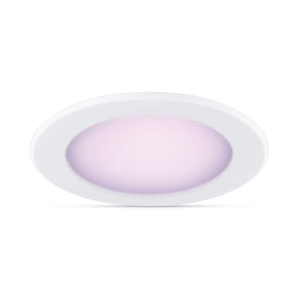 Philips Hue 5 in. / 6 in. LED Smart Color Changing Recessed High Lumen  Downlight with Bluetooth (1-Pack) 578450 - The Home Depot