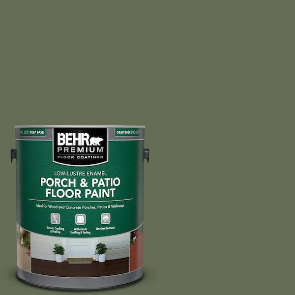 BEHR PREMIUM 1 gal. #ECC-38-3 Sea Fern Low-Lustre Enamel Interior/Exterior Porch and Patio Floor Paint