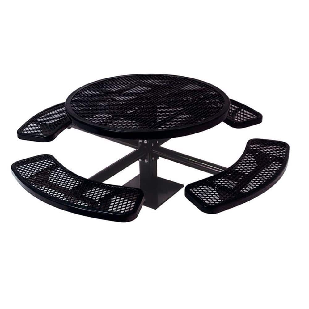 46 in. Diamond Black Commercial Park Round Table Surface Mount price history on PriceWatchPro