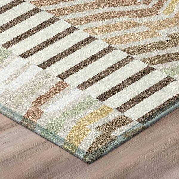 Chantille Machine Washable Indoor/Outdoor Abstract ACN3044 Linen 2 ft. x 3 ft. Accent Rug