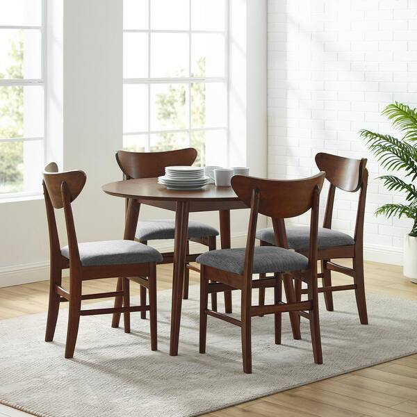 Round mahogany dining discount table and chairs