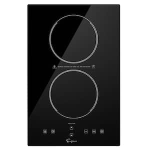 Portable 13.4 in. Induction Electric Cooktop in Black with 2 Elements