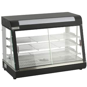 Commercial Food Warmer Display 3 Tiers, 1200W Pizza Warmer Countertop Pastry Warmer with Water Tray