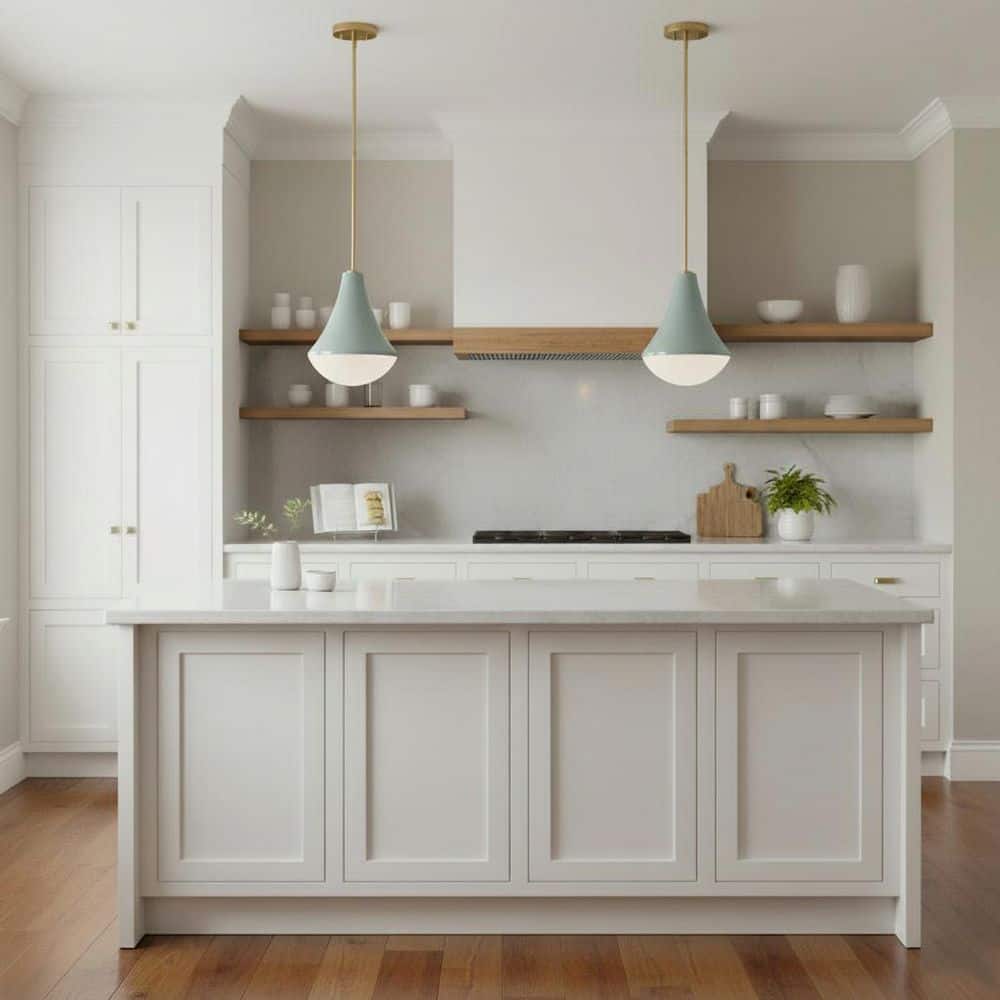 Haddie 1-Light Seafoam Cone Pendant Light price history on PriceWatchPro