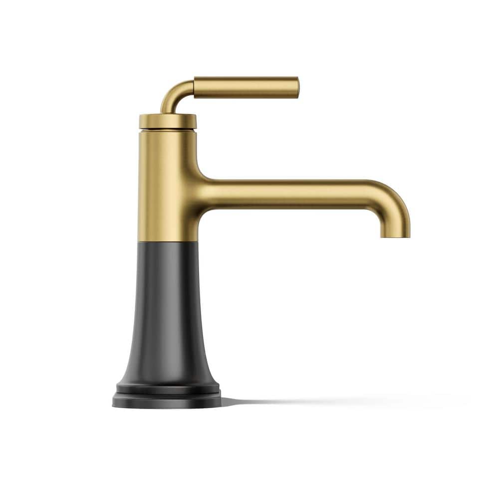 Tone Midcentury Modern Brass Single-Handle Bathroom Sink Faucet