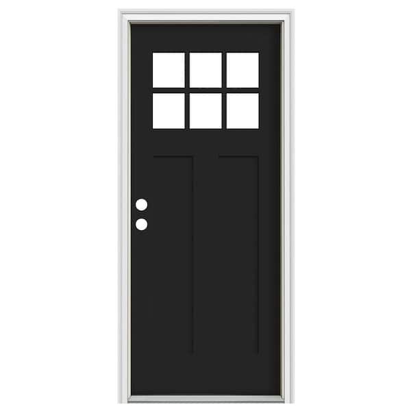 JELD-WEN 32 in. x 80 in. 2 Panel Right-Hand/Inswing 6 Lite Clear