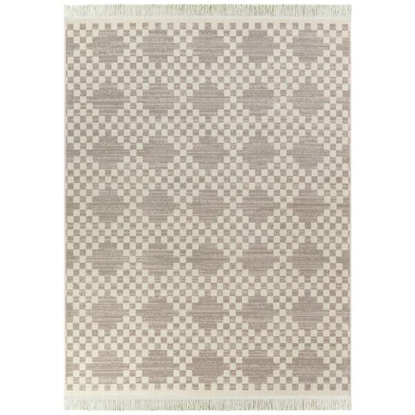 BALTA Cyril Taupe 7 ft. 10 in. x 10 ft. Geometric Area Rug
