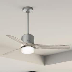Neuron 60 in. Indoor Matte Silver Smart Ceiling Fan with Remote and Light Kit