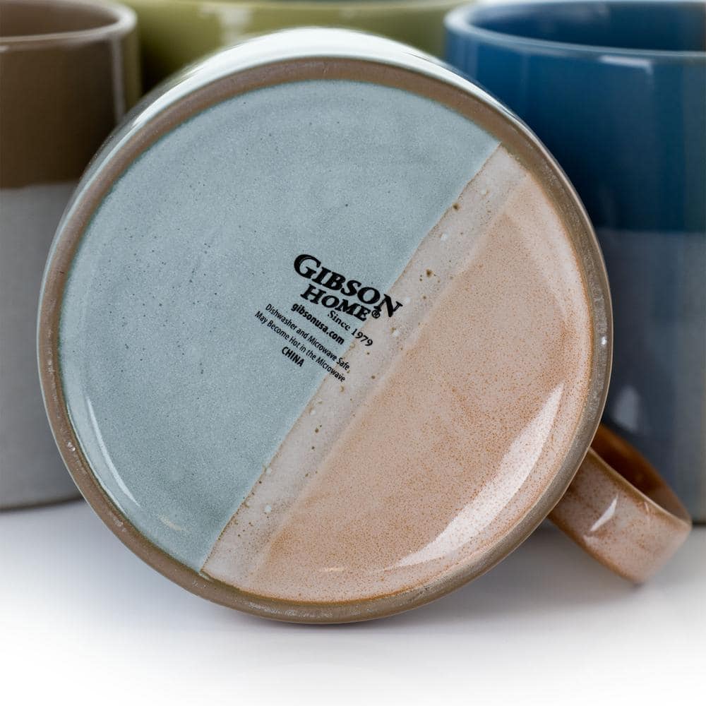 Glasgow Ceramic 19.5 Ounce Reactive Glaze Mug Set