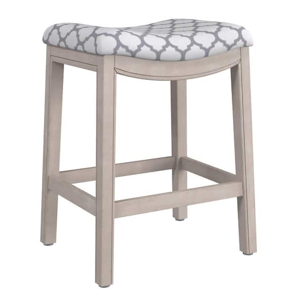 Hillsdale Furniture Sorella White Wire-Brushed Non Swivel Counter Stool