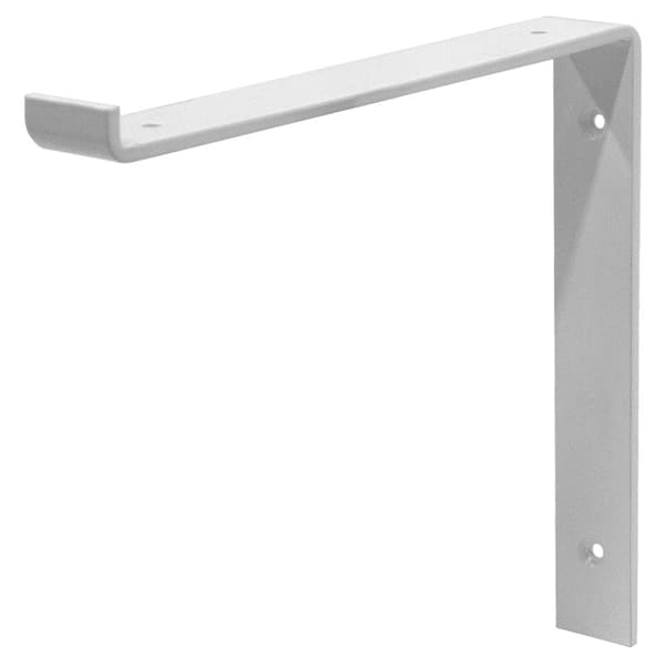 12 in. White Steel Shelf Bracket