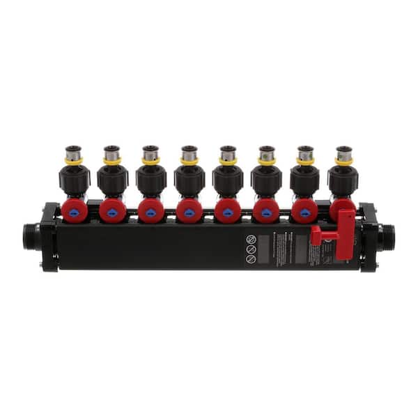 Manabloc 1/2 in. x 8-Port Press MiniBloc Polymer Zoning Manifold