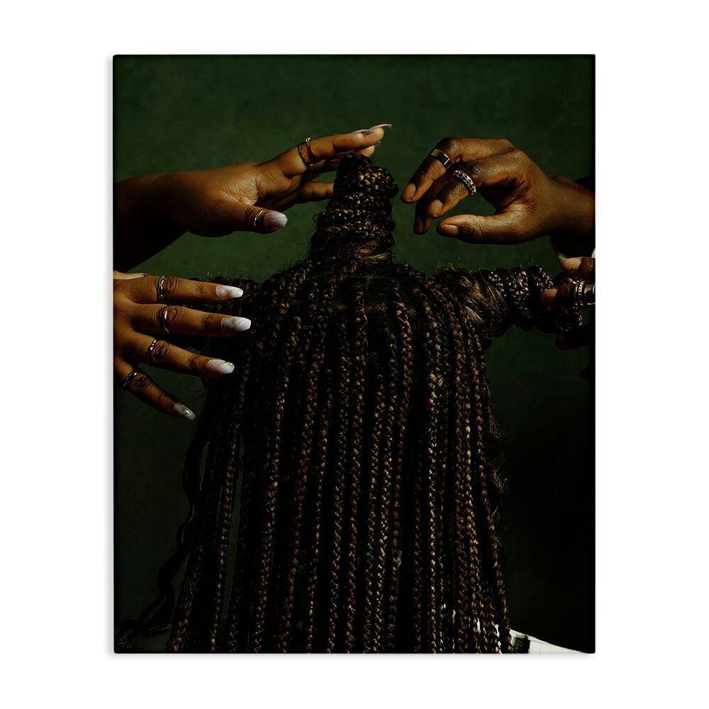 Women Braiding Hair by Oladimeji Odunsi Unframed People Graphic Art Print 20 in. x 16 in. price history on PriceWatchPro