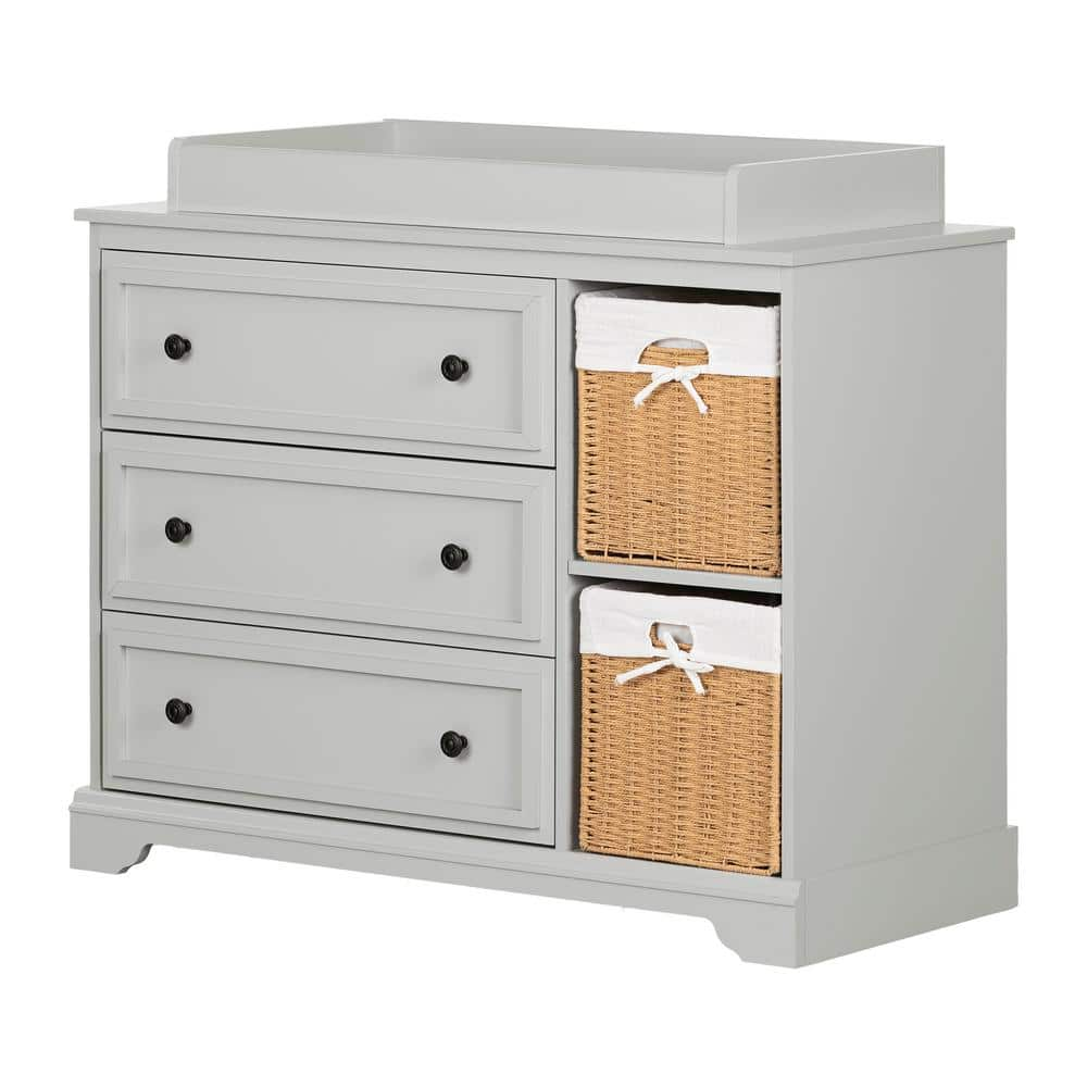 Reviews For South Shore Kanal Soft Gray Changing Table 12446 The Home Depot