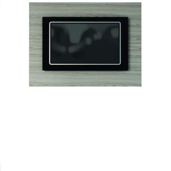 Manhattan Comfort Spring TV Panel in Nature White and Black/ Pro-Touch