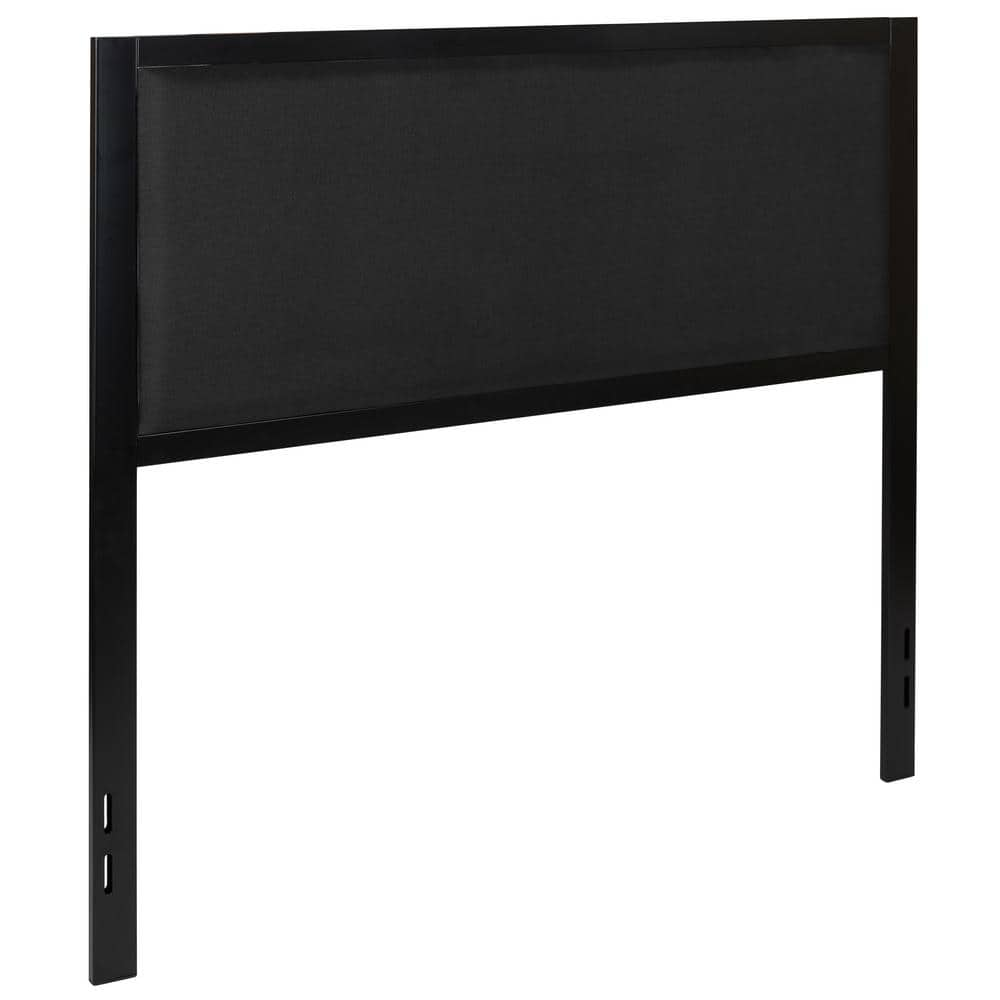 Carnegy Avenue Melbourne Metal Upholstered Full Size Headboard in Black ...