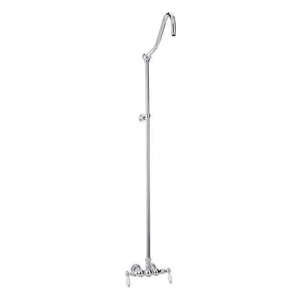 Elizabethan Classics 2-Handle Wall-Mount Exposed Tub and Shower Faucet in Chrome (Valve Included)