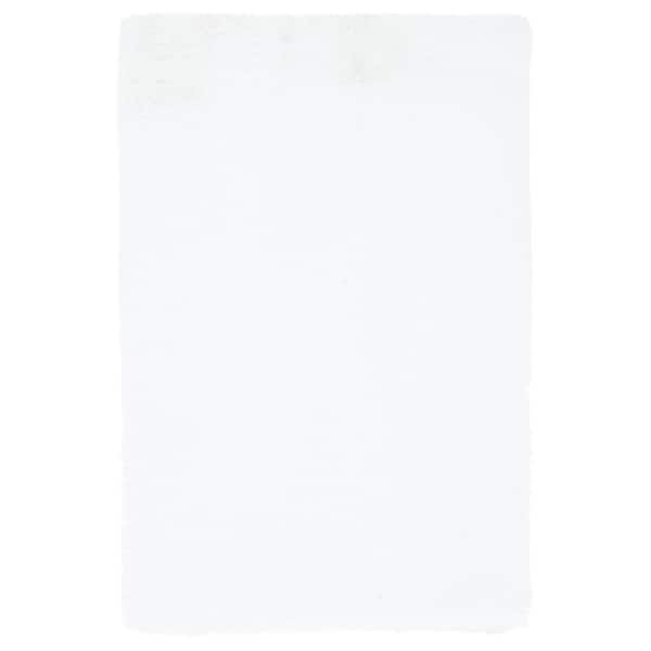 Faux Sheep Skin 3 ft. x 5 ft. Ivory Flokati Solid Area Rug