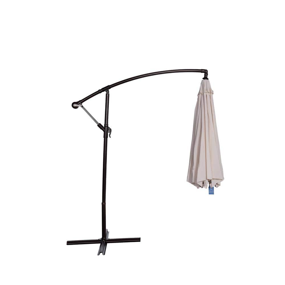 Champagne 10-ft Cantilever Umbrella with Breez-Tex Canopy