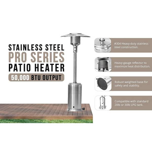 Fire Sense Pro Series 50,000 BTU Stainless Steel Propane Gas