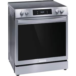 30 in. 6.2 cu. ft. 5 Element Slide-In Electric Range with Total Convection and Air Fry in Smudge Proof Stainless Steel