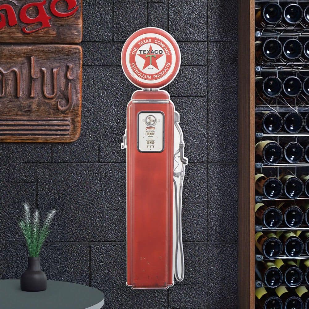 American Art Decor Texaco Oil Vintage Gas Pump Metal Sign-Retro