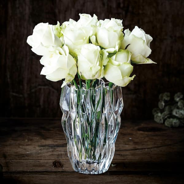 vaseman 花器 Nachtmann 6 1/4 in. Quartz Clear Oval Vase N88333 - The Home Depot