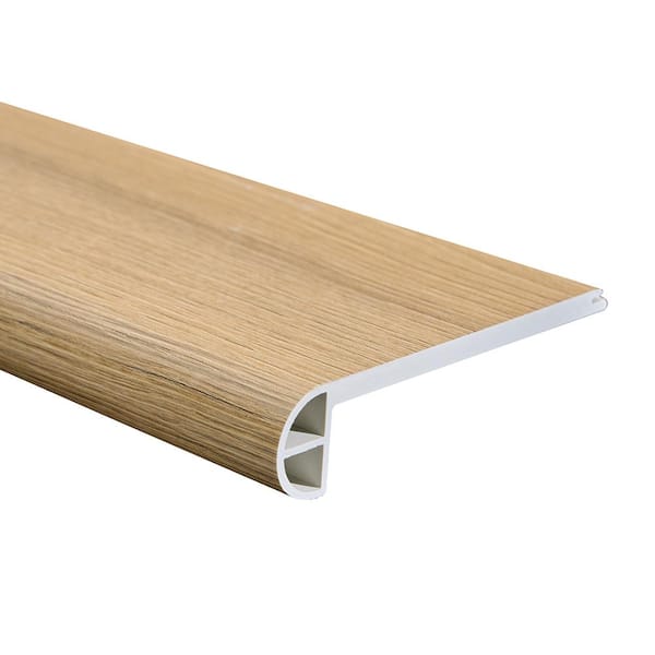 Malibu Wide Plank French Oak Palo Alto 0.944 in. Thickness x 4.527 in. Width x 94.48 in. Length Vinyl Flush Stair Nose Molding