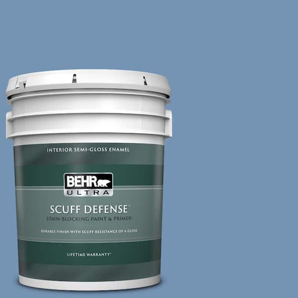 BEHR ULTRA 5 gal. #580D-5 Ocean Ridge Extra Durable Semi-Gloss Enamel Interior Paint & Primer