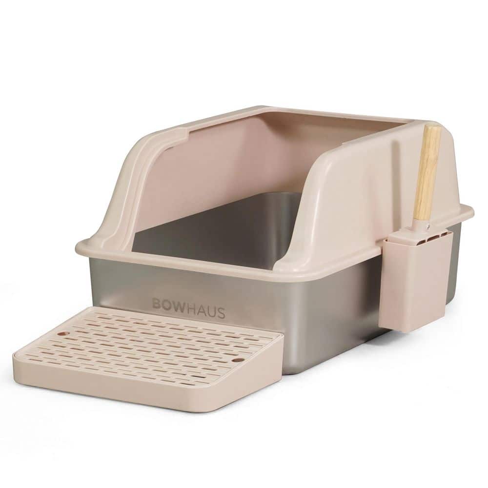Beige High Sided 23.6 in.  L x 15.7 in.  W Stainless Steel Cat Litter Box price history on PriceWatchPro