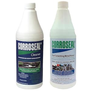 Water-Based 1 qt. Cleaner and Degreaser. Rust Converter and Metal Primer Kit, 1 qt. Cleaner and 1 qt. Rust Converter
