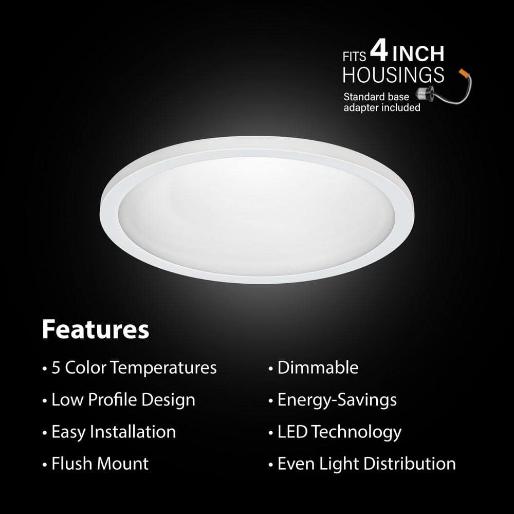 5-Inch White Aluminum LED Recessed Ceiling Downlight