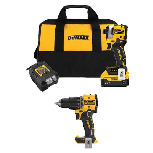 De WALT（デウォルト） 20V MAX Impact（インパクト）セット DEWALT ATOMIC 20V MAX Lithium-Ion Cordless 1/4 in. Brushless
