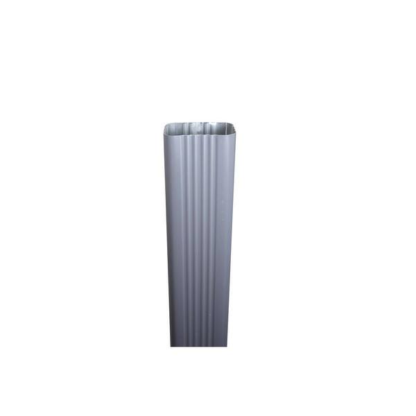 Spectra Pro Select 2 in. x 3 in. x 8 ft. Tuxedo Gray Aluminum Downpipe