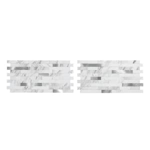 Smart Tiles Oslo White 23-in x 11-in Glossy Resin Brick Subway Peel and  Stick Wall Tile (2.81-sq. ft/ Carton) in the Tile department at