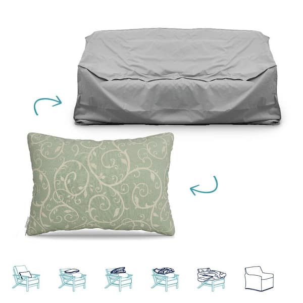 Unbranded Pillow-To-Cover 16 in. x 24 in. Cabaret Blue Haze Pillow Sofa Cover