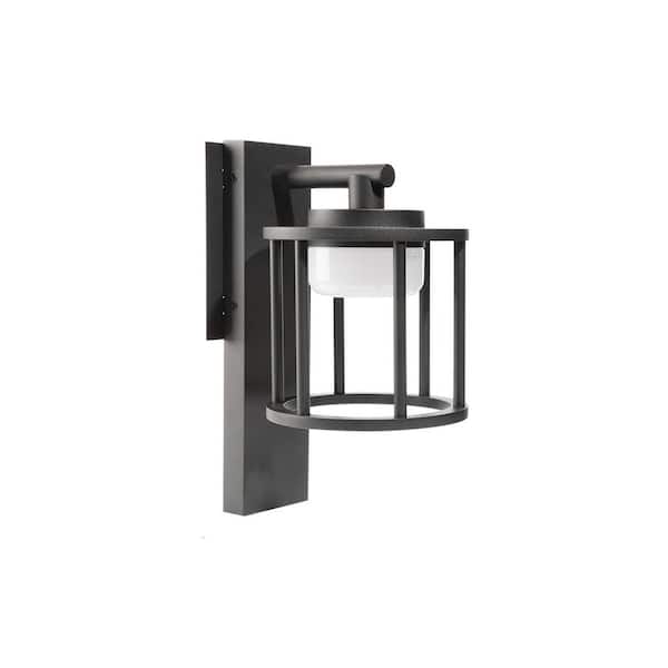 Unbranded 13 in. Dark Gray Aluminum Durability Wall Light Weather Resistant Hardwired Outdoor Bulkhead Light with Integrated LED