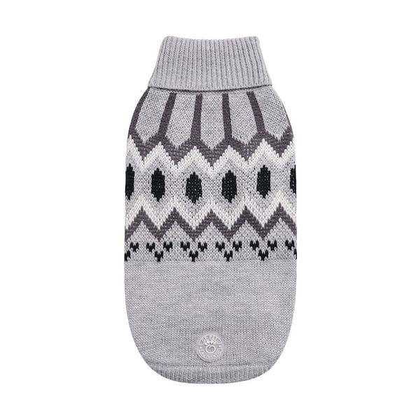 GF PET 3X-Small Grey Mix Heritage Sweater for Dogs