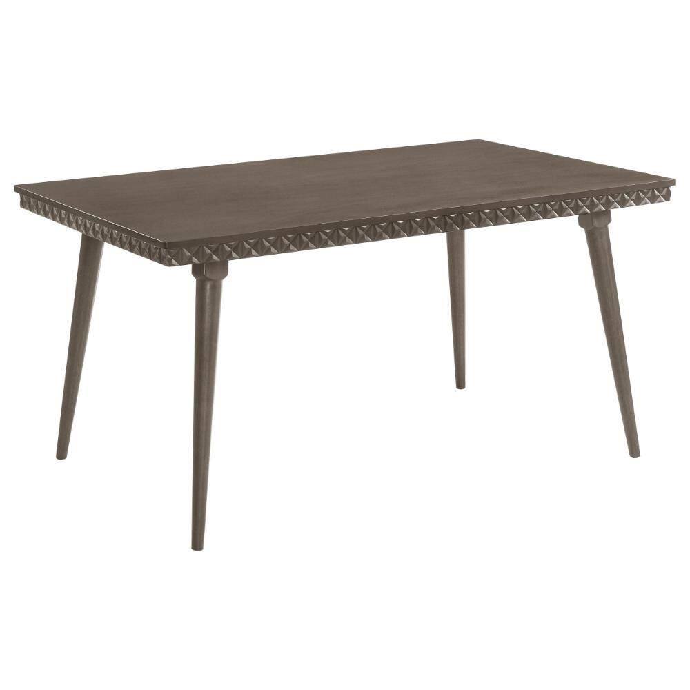 Nolan Brown Wood 59 in. 4 Legs Dining Table Seats 4