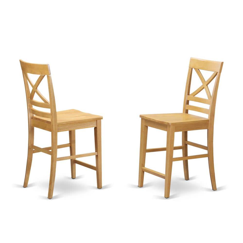 Natural Brown Oak Finish 3-Piece Counter Height Pub Set