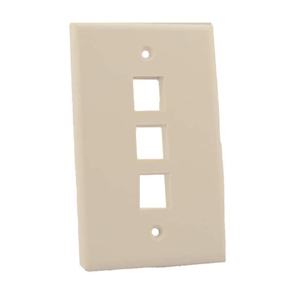 White 1-Gang Audio/Video Wall Plate (1-Pack) 41080-3WP
