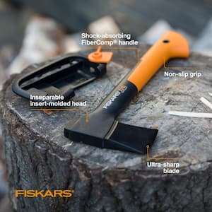 X7 1.4 lb Hatchet Camping Axe with 14 in. Shock-absorbing Handle