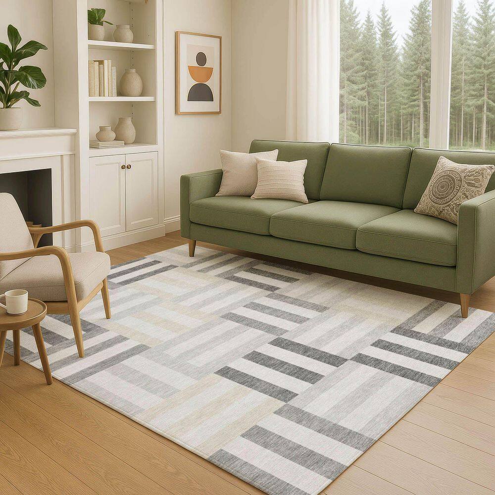 Chantille Machine Washable Indoor/Outdoor Abstract ACN2332 Gray 3 ft. x 4 ft. Area Rug price history on PriceWatchPro