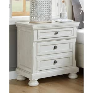 Robbinsdale White 2 Drawers 28.75 in. W Nightstand