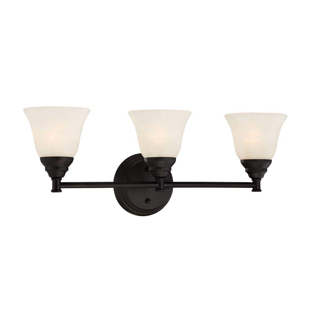 Kendall 23.25" Bronze 3-Light Bathroom Vanity Fixture
