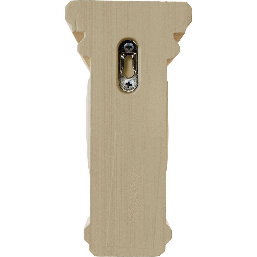 Small Natural Rubberwood Decorative Corbel, 4"W x 4.75"D x 8"H