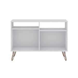 Rockefeller 39.37 in. White TV Stand Fits TV's up to 32 in. with Cable Management