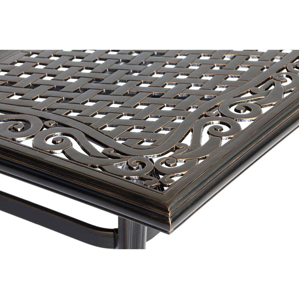 Oil Rubbed Bronze 9-Piece Aluminum Outdoor Dining Set
