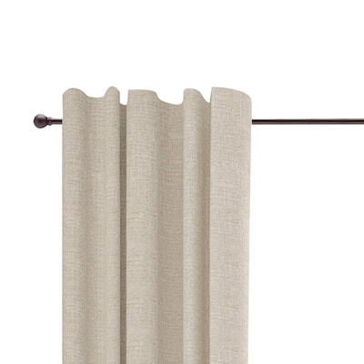 Chelsea 48 in. - 86 in. Adjustable 5/8 in. Single Standard Decorative Window Curtain Rod in Weathered Brown